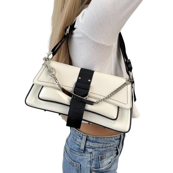 Dior Handbags - Christian Dior Vintage 2004 Hardcore Shoulder Bag Charm Rhinestone [106431]